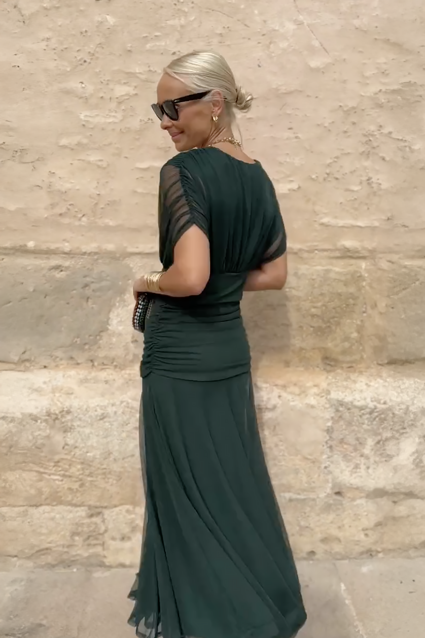 Luisa — Abito lungo da sera con scollo a V