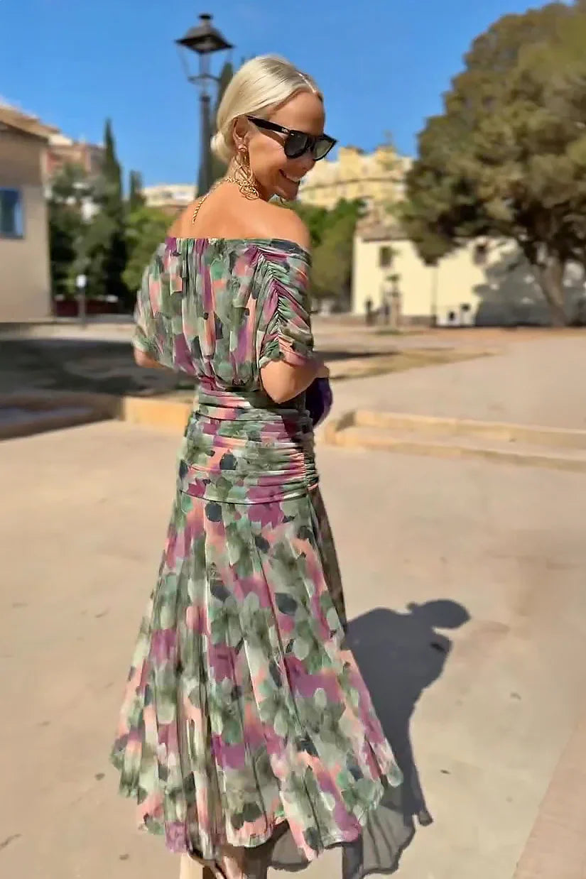 Luisa — Abito lungo da sera con scollo a V