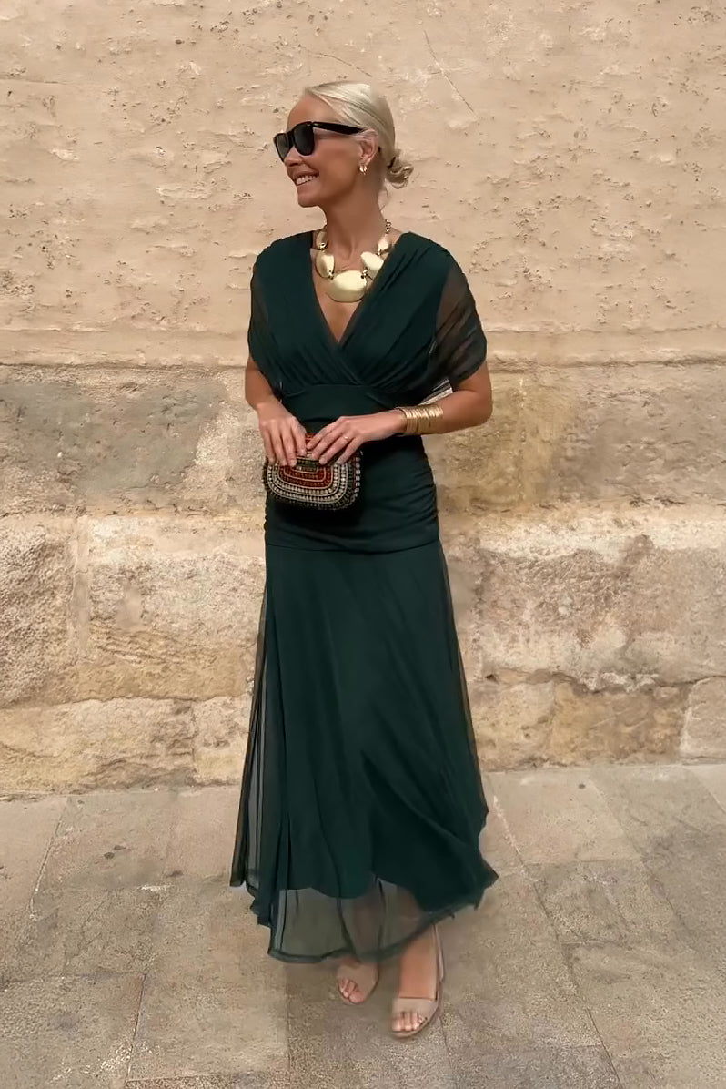 Luisa — Abito lungo da sera con scollo a V